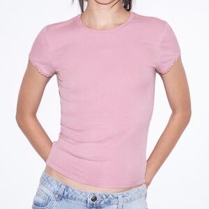 NWT H&M Pink Ribbed Top